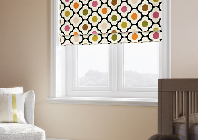 Orla Kiely Spot Flower, Red Multi - Twist&Fit Roman Blind - Image 5